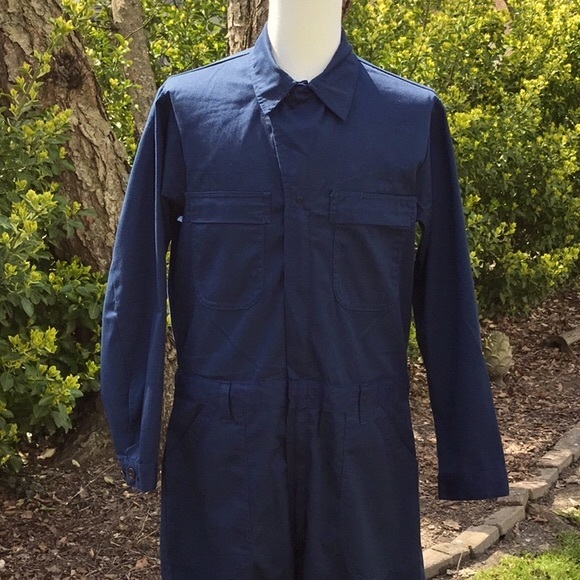 Men’s Military Navy Blue Zip Up Utility Coveralls Size 44L - Picture 2 of 16